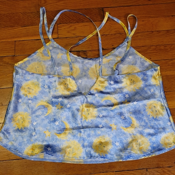 Kathryn Y2K Celestial Spaghetti Strap Crop Top Women's XL - Picture 2 of 3